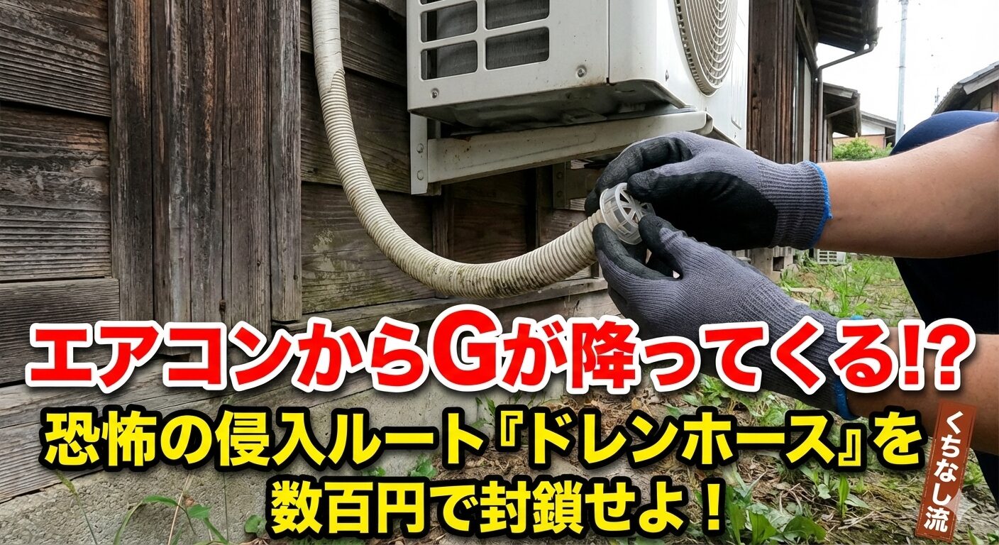 ゴキブリ対策　エアコン　ドレーンホース