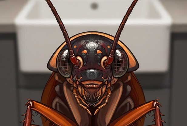 キッチンでゴキブリと目が合う